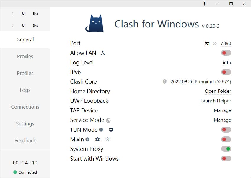 Clash for Windows 启用代理